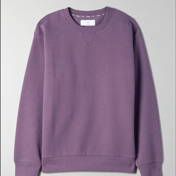 Aritzia Tops - Aritzia TNA "The Perfect Crew" Sweatfleece Purple Sweatshirt Size Small